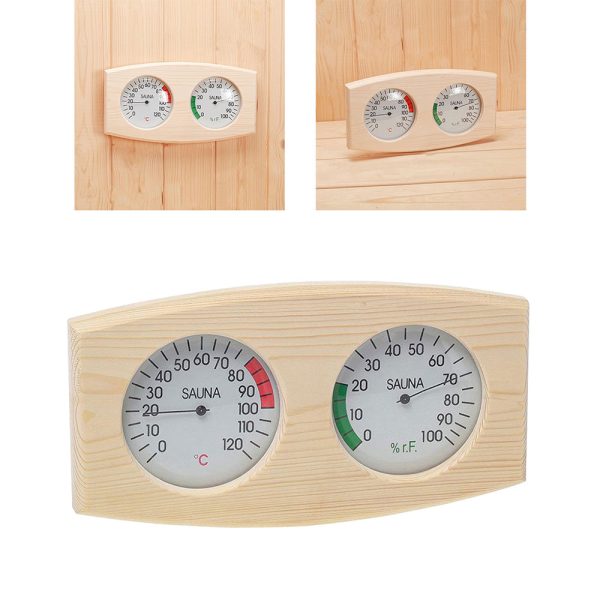 2 in 1 Pine Wood Sauna Thermometer and Hygrometer (6)